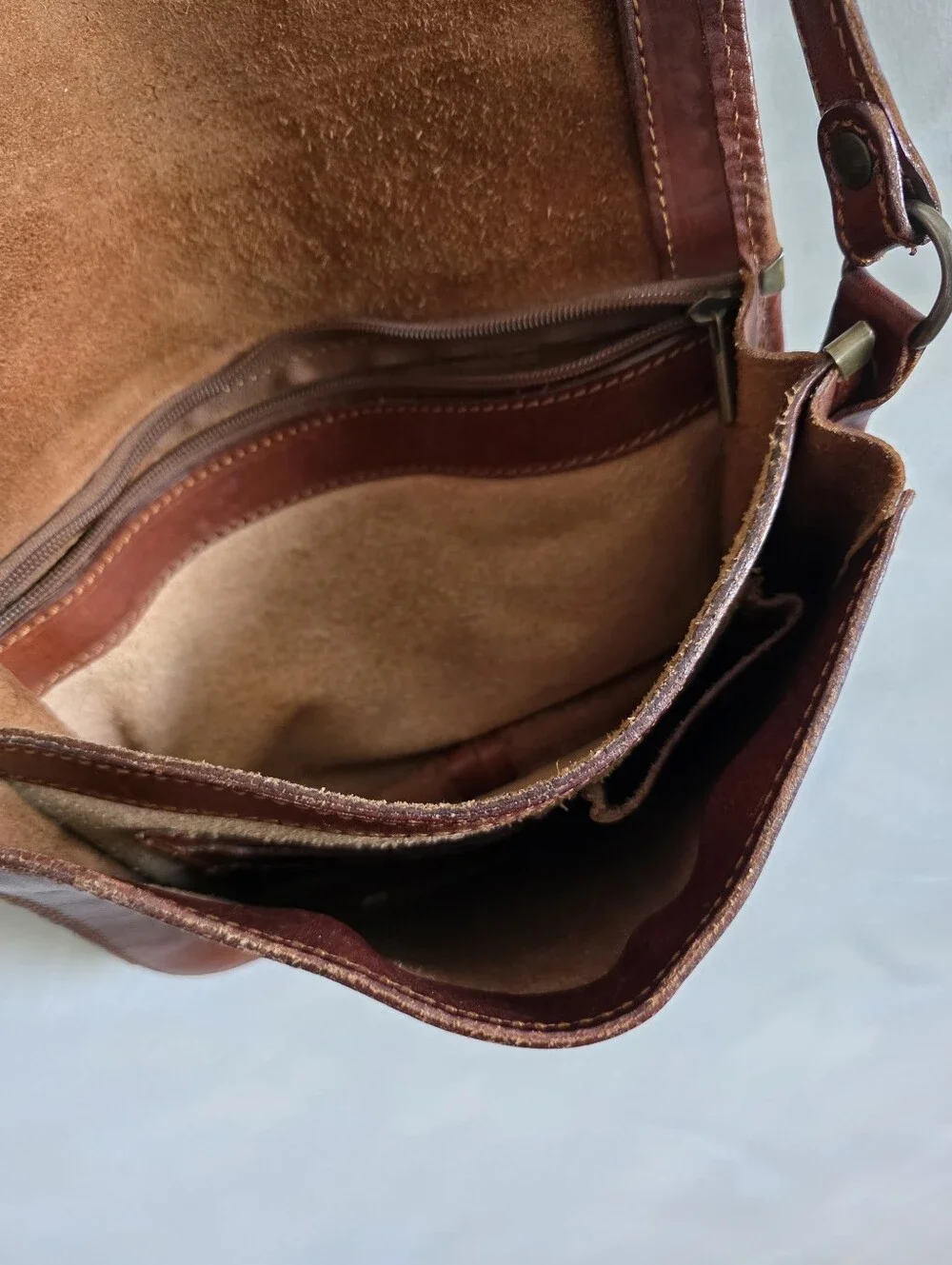 I Medici Asti Small Messenger Bag Leather Made In Italy Crossbody 10x8x3